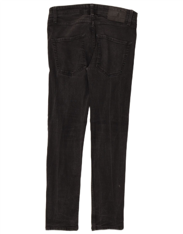 JACK & JONES Mens Tim Slim Jeans W29 L30 Black Cotton