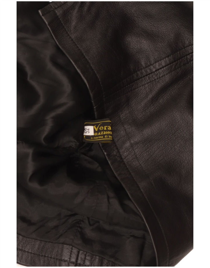 VINTAGE ženska kožna jakna UK 18 XL crna