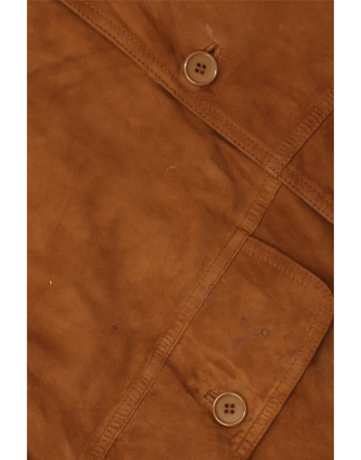 Vintage muška bomber jakna od brušene kože IT 50 velika smeđa koža