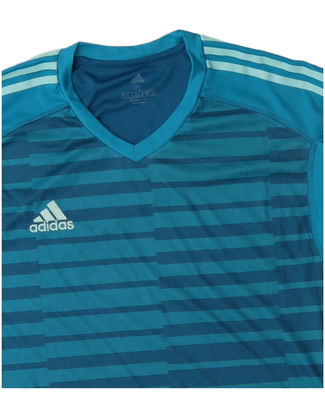 ADIDAS muška majica Climalite Top XL plavi prugasti poliester