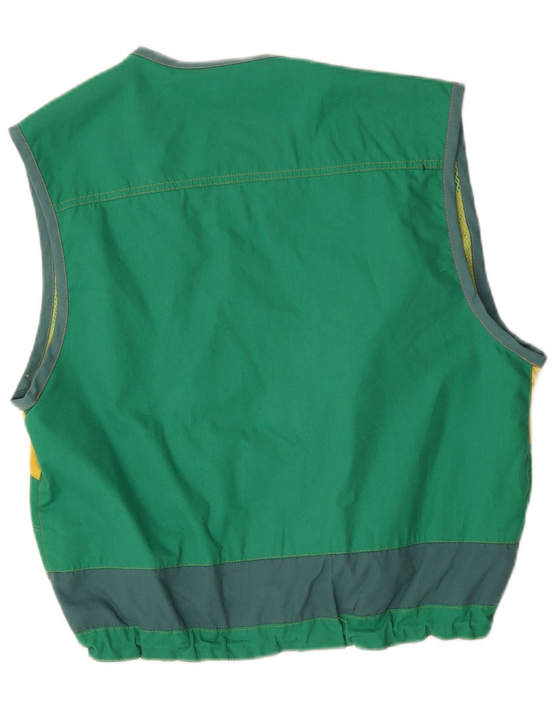 Master Mens Gilet UK 40 Large Green Colourblock Pamuk