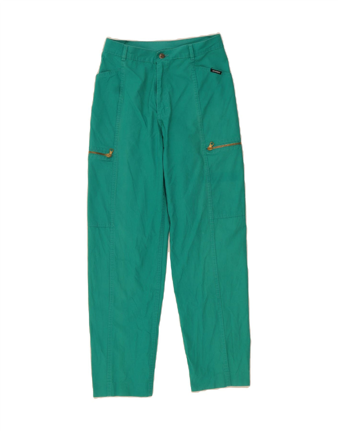 MUSTANG Womens Straight Cargo Trousers W28 L30 Green Vintage Mustang and Second-Hand Mustang from Messina Hembry 