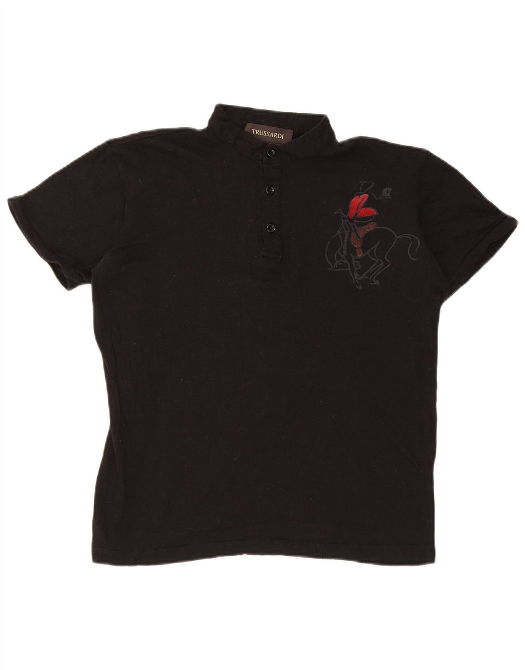 Ženska polo majica Trussardi Graphic UK 14 srednje crna