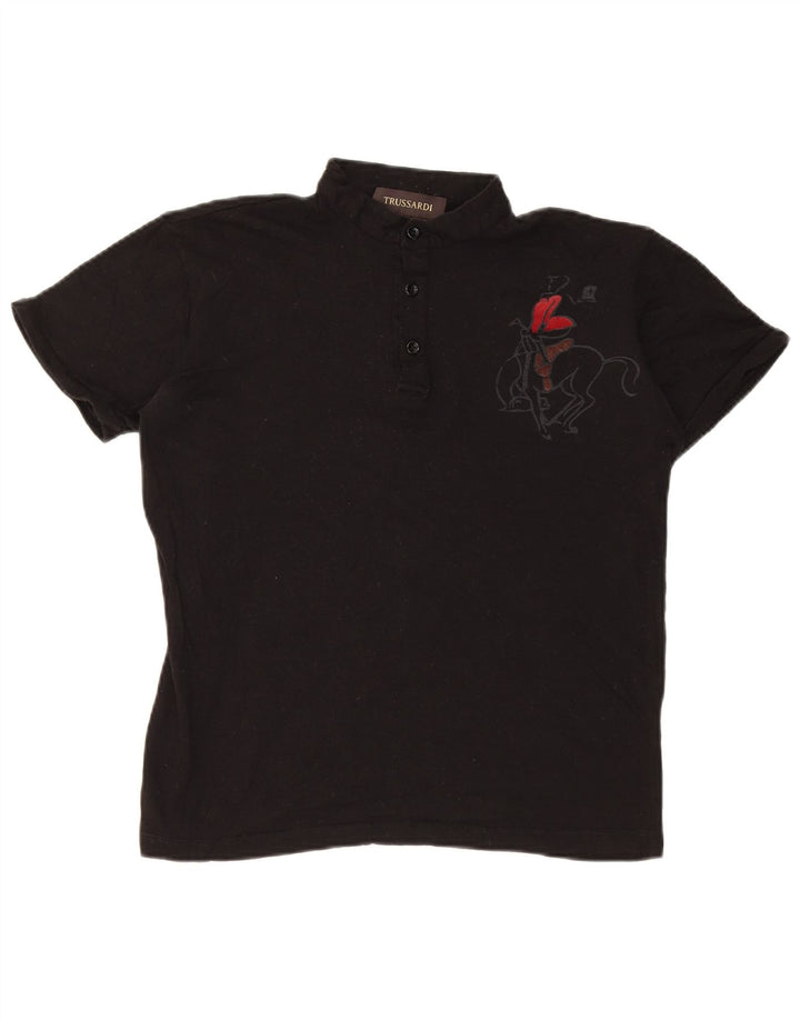 Ženska polo majica Trussardi Graphic UK 14 srednje crna