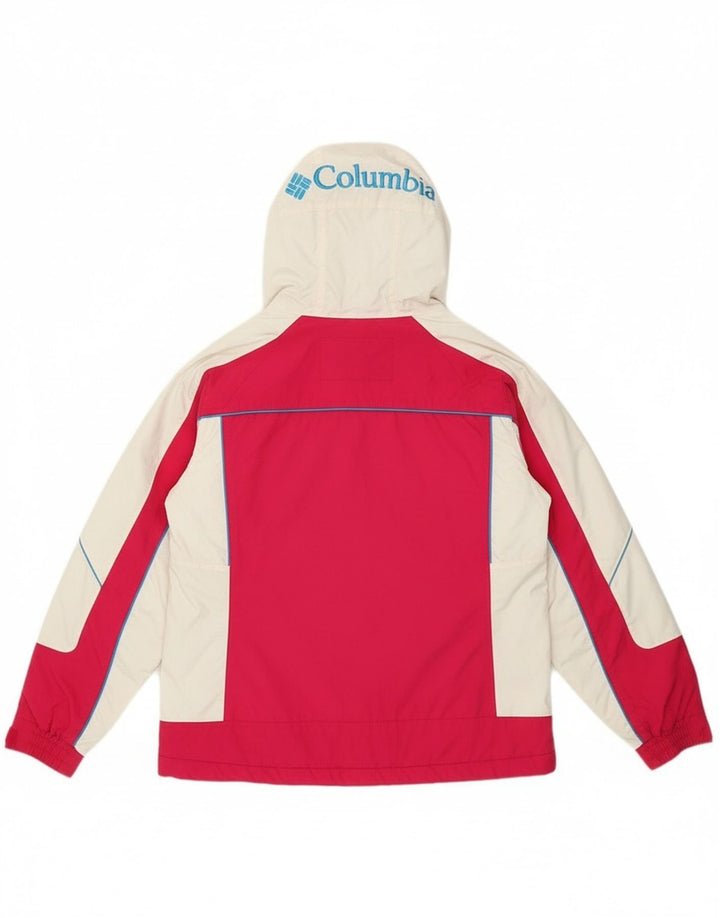 Columbia ženska prevelika anorak jakna s kapuljačom UK 10 Small Pink Colourblock