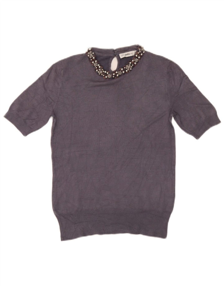 Top ženske bluze Zara UK 12 Srednje tamnoplava