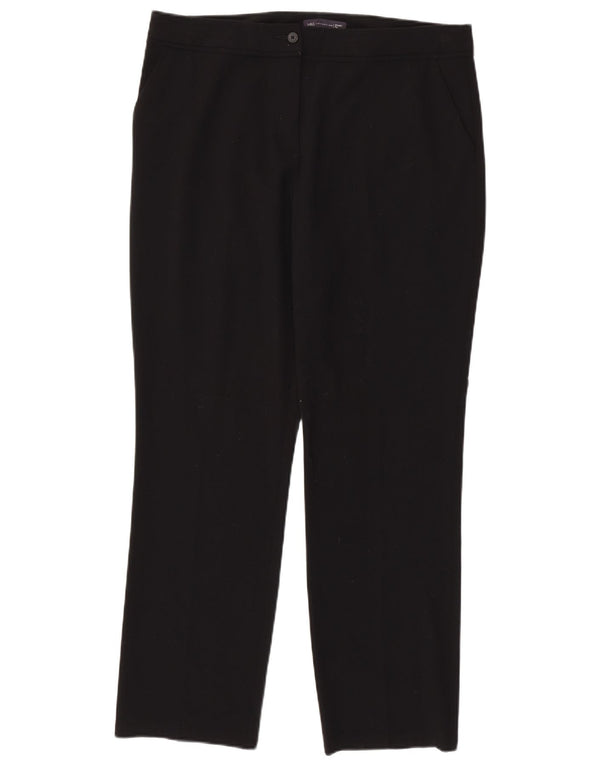 Marks & Spencer ženske ravne ležerne hlače UK 16 Large W36 L32 crne