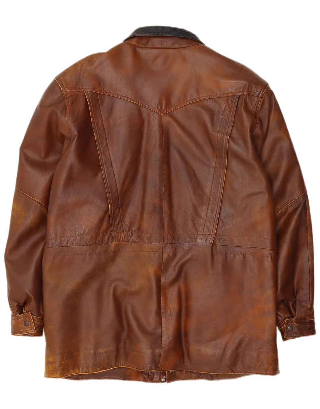 Vintage muška kožna jakna UK 42 XL smeđa
