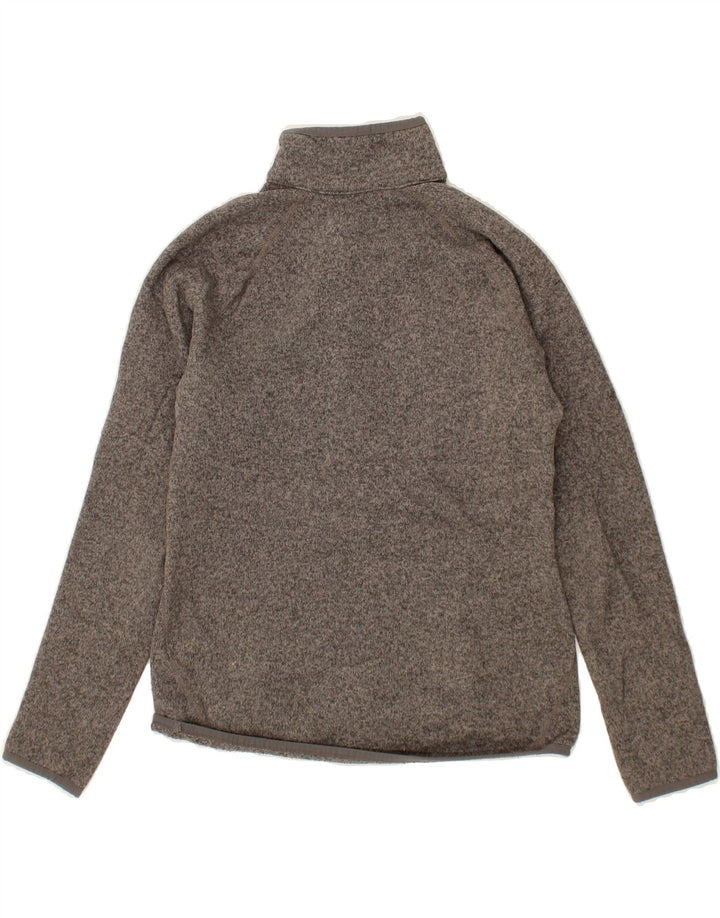 EDDIE BAUER Womens Zip Neck Sweatshirt Jumper UK 12 Medium Grey Polyester Vintage Eddie Bauer and Second-Hand Eddie Bauer from Messina Hembry 