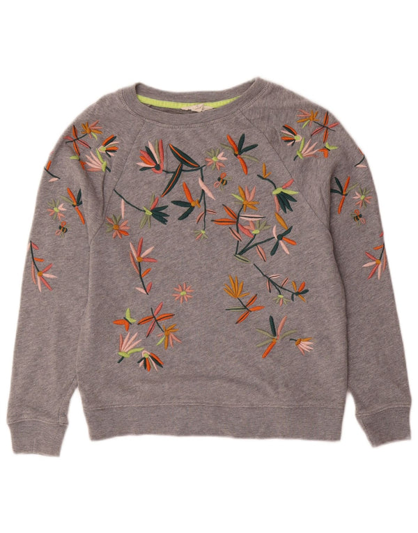 WHITE STUFF Ženska majica s kratkim rukavima UK 6 XS Sivi cvjetni pamuk