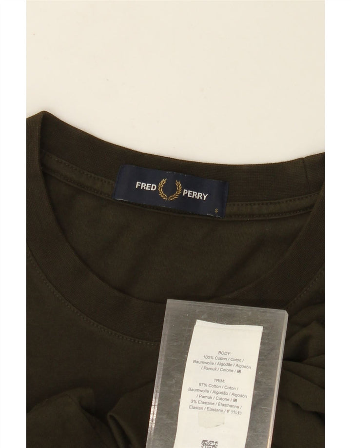 FRED PERRY Muška majica kratkih rukava s grafičkim motivima, mali kaki pamuk