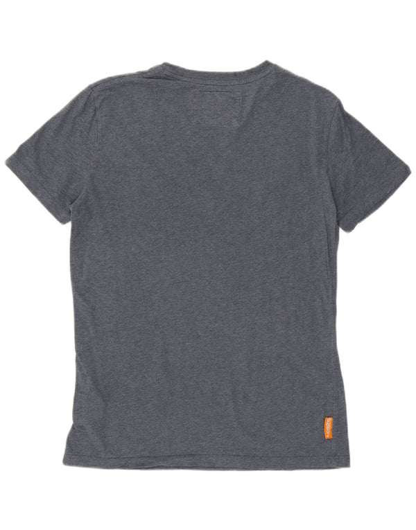 SUPERDRY Mens T-Shirt Top Small Navy Blue Cotton