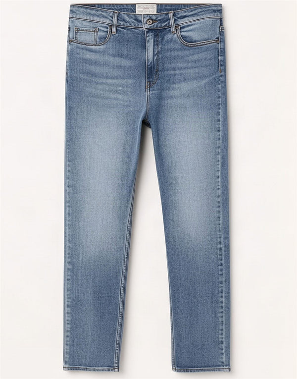 Fat Face Womens Girlfriend Slim Jeans UK 12 Medium W30 L28 Blue Cotton