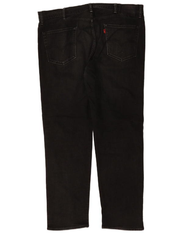 Levi's muške ravne traperice W42 L31 crni pamuk