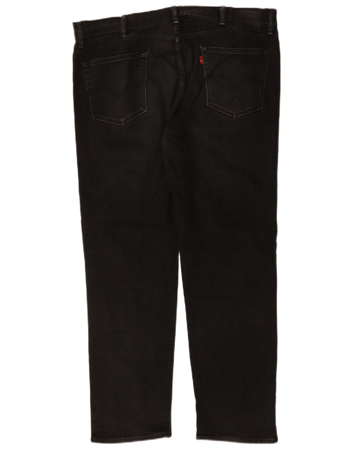 Levi's muške ravne traperice W42 L31 crni pamuk