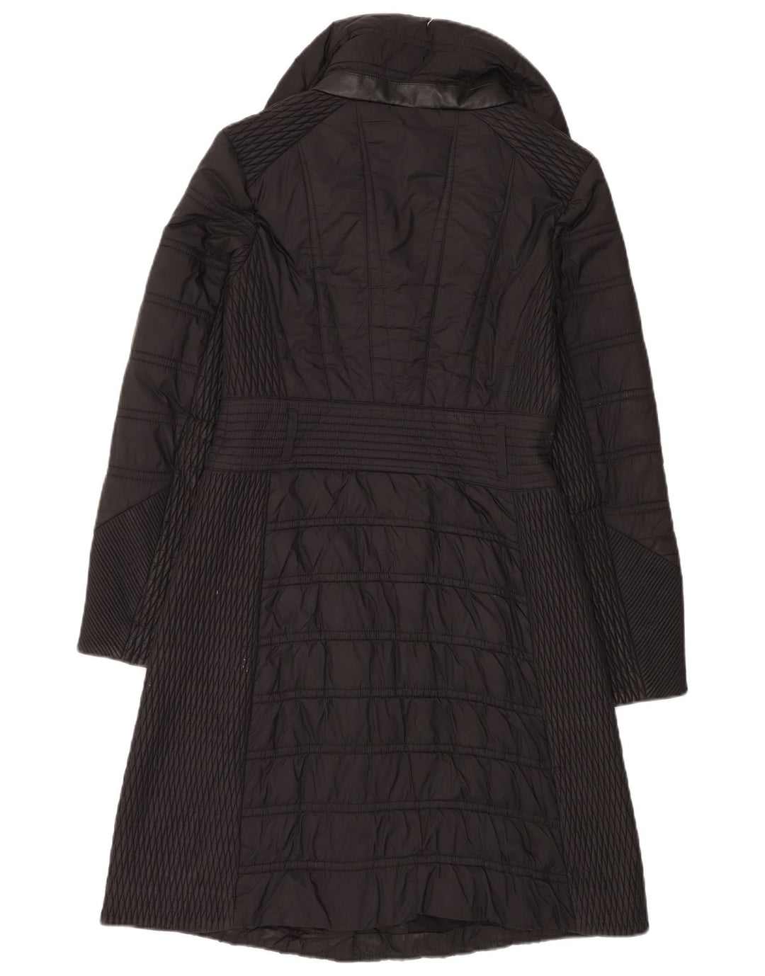 Muški podstavljeni kaput Karen Millen UK 10 Mali crni poliamid