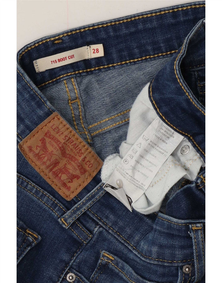 Levi's ženske 715 Bootcut traperice W28 L28 plavi pamuk