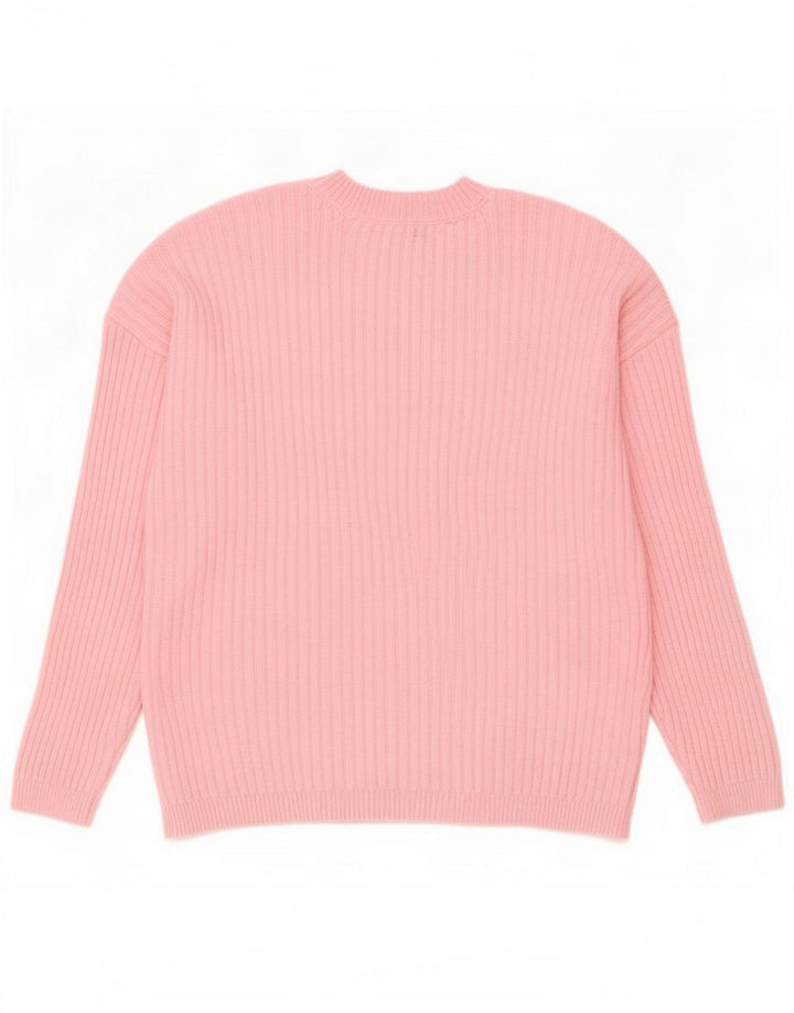 Marks & Spencer ženski džemper s okruglim izrezom UK 16 Large Pink Polyester