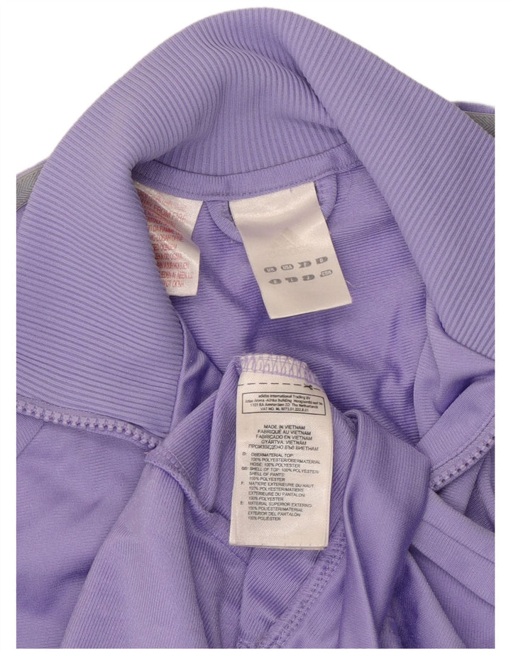 Adidas ženska gornja jakna trenirke UK 12 srednje ljubičasta poliester