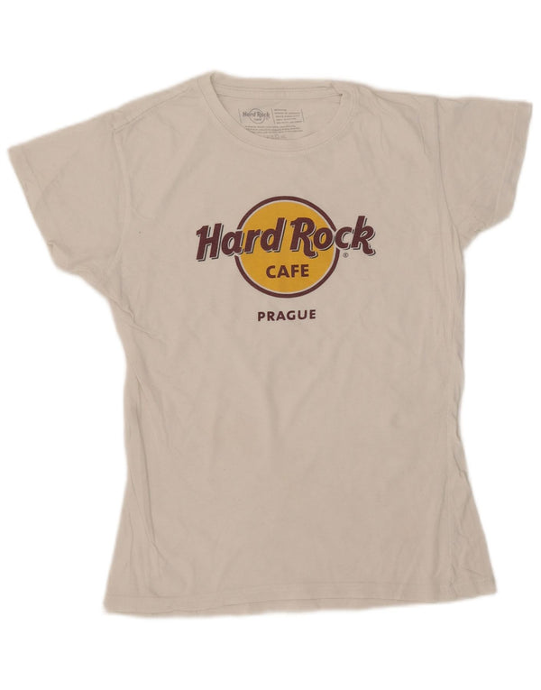 Hard Rock Cafe Ženska majica kratkih rukava Prague Graphic UK 12 Srednje bijeli pamuk
