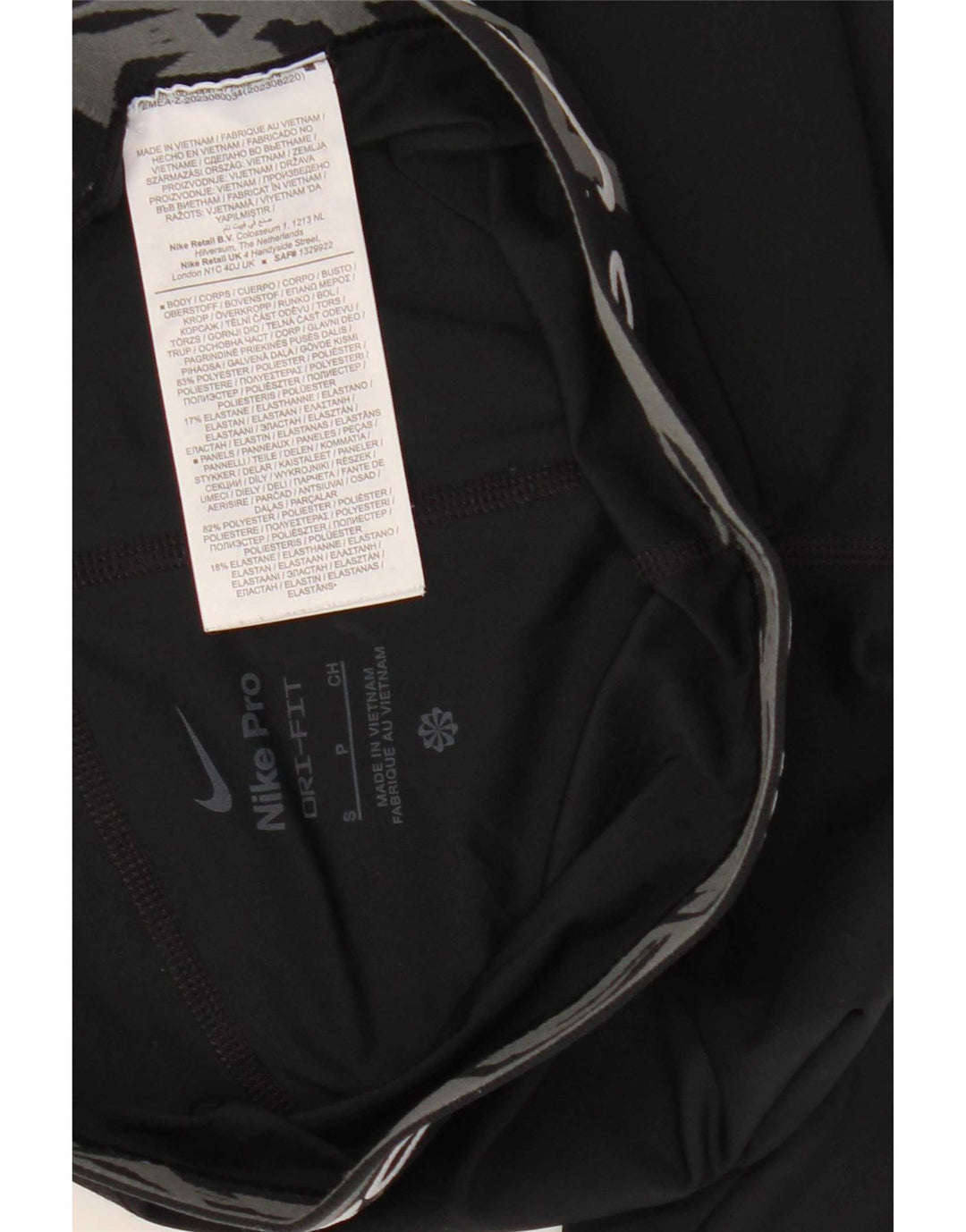 Nike Ženske Dri Fit Graphic Leggings UK 10 Male crne poliesterske