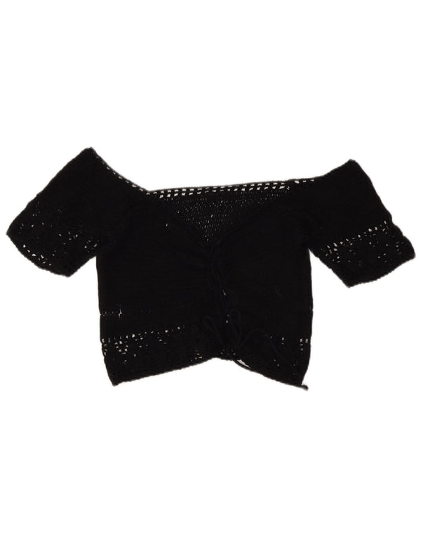Pull & Bear ženska majica s otvorenim ramenima UK 14 srednje crna