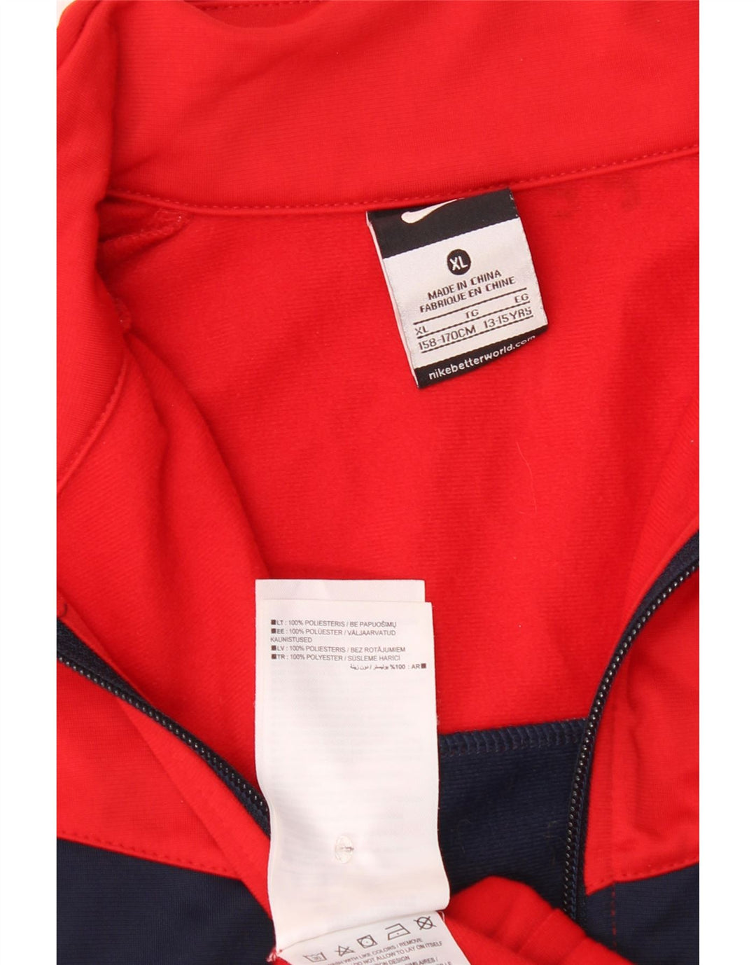 Nike Boys Trenirka Gornja jakna 13-14 godina XL Red Colourblock Poliester