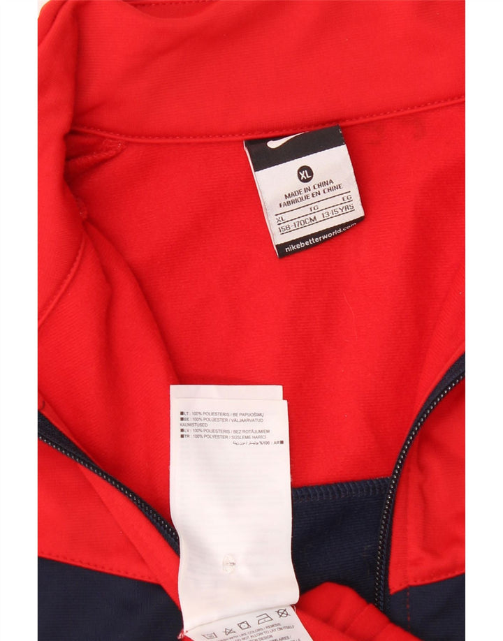 Nike Boys Trenirka Gornja jakna 13-14 godina XL Red Colourblock Poliester