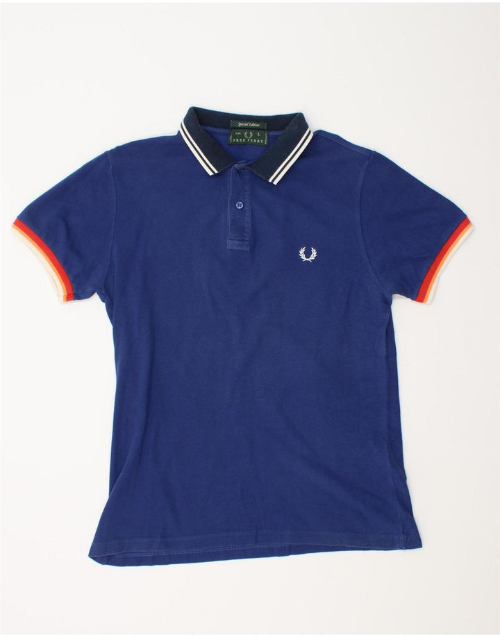 Velika plava pamučna muška polo majica Fred Perry posebno izdanje