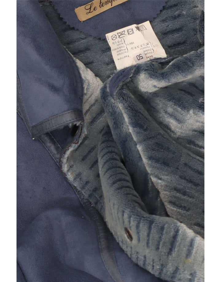 Vintage ženski kaput IT 50 XL plavi poliester