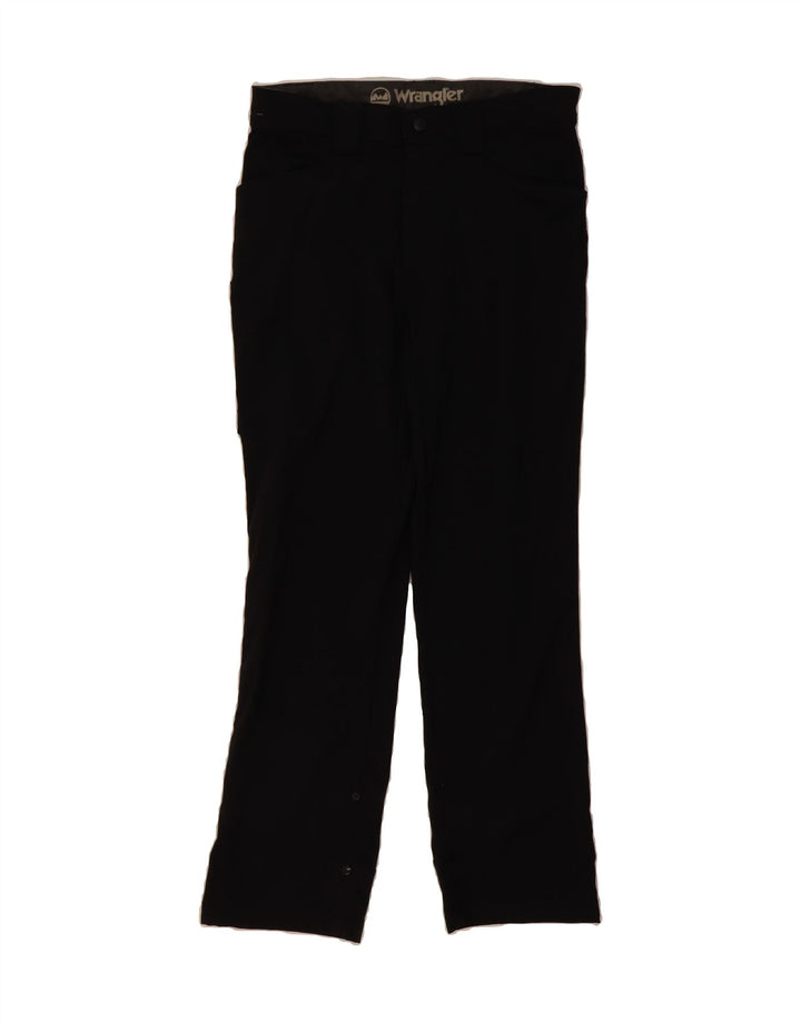 WRANGLER Mens Straight Casual Trousers W32 L30 Black Polyester Vintage Wrangler and Second-Hand Wrangler from Messina Hembry 