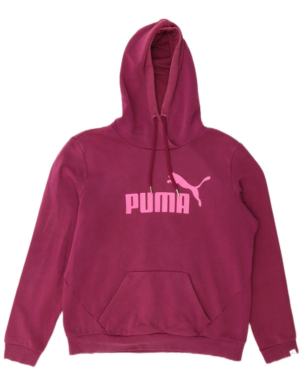 Puma ženska majica s kapuljačom s kapuljačom UK 14 veliki ljubičasti poliester