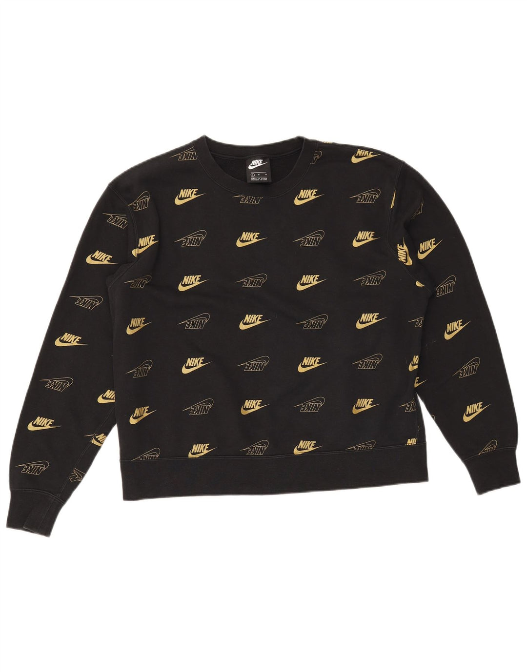 NIKE Ženski džemper s grafičkim motivima UK 14 Srednji crni pamuk