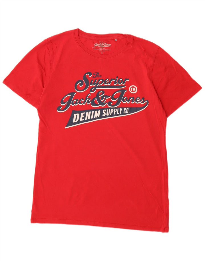 Jack & Jones muška majica Denizen Graphic T-Shirt Srednje crveni pamuk