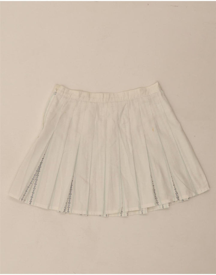 SERGIO TACCHINI Womens Pleated Mini Skirt IT 44 Medium W26  White Vintage Sergio Tacchini and Second-Hand Sergio Tacchini from Messina Hembry 