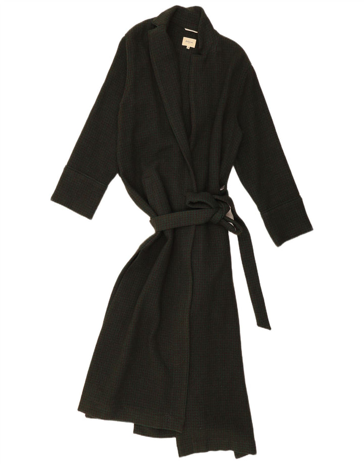 BELLEROSE ženski kaput s ogrtačem US 2 XS kaki boje ptičje zube vuneni