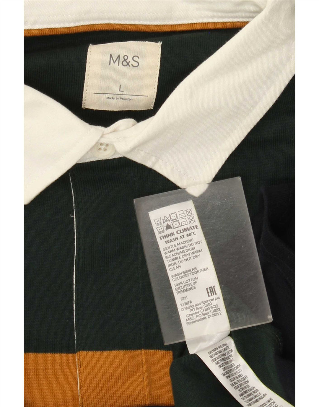 Marks & Spencer muška ragbi polo majica na velike raznobojne pruge