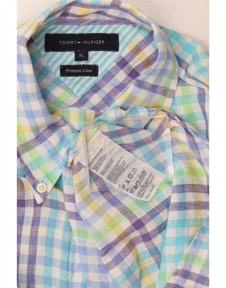 Tommy Hilfiger muška košulja XL višebojno platno od ginghama