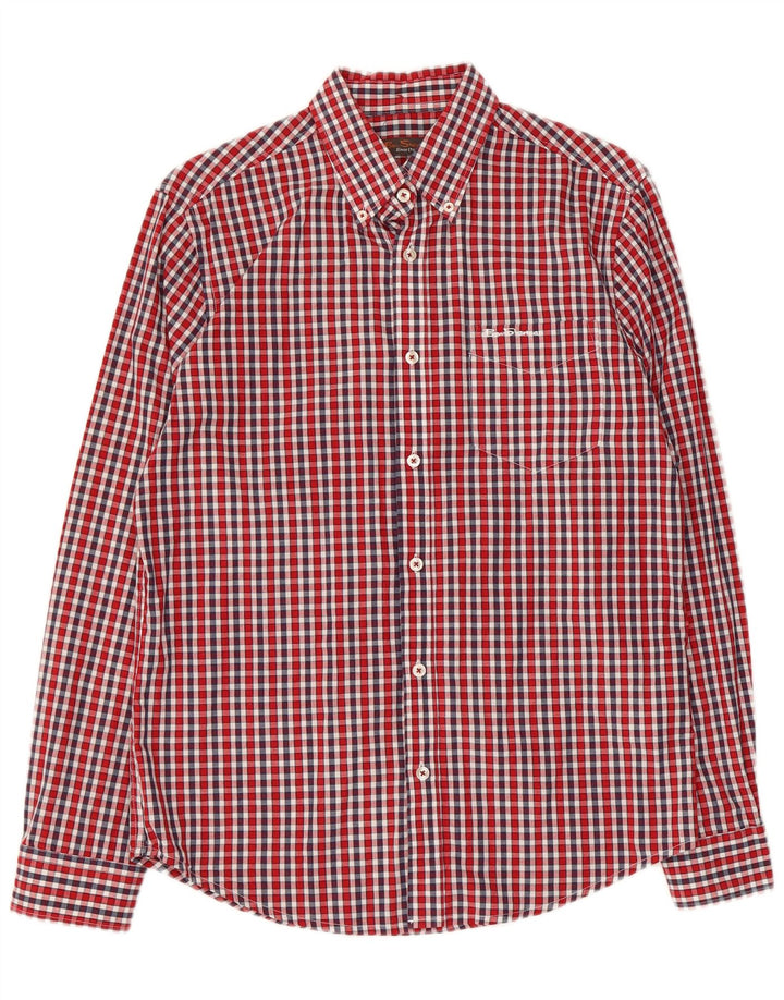 Ben Sherman muška košulja mali crveni karirani pamuk