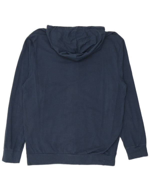 COVERI muški pulover s kapuljačom s patentnim zatvaračem XL tamnoplavi pamuk