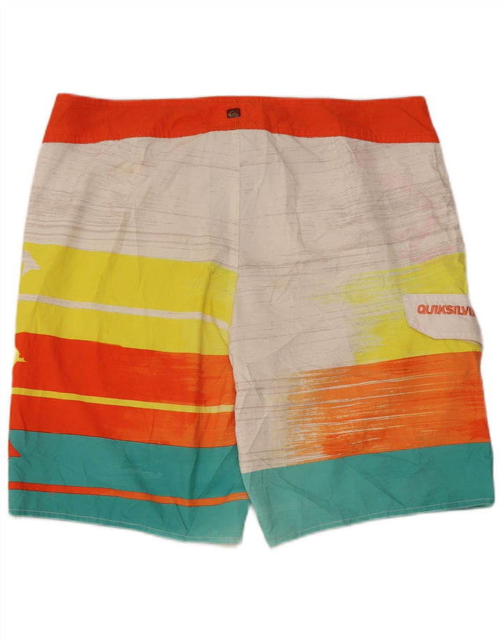 Quiksilver muške kratke hlače za kupanje s grafičkim motivima, velike raznobojne pruge