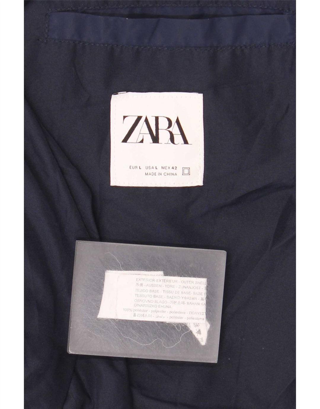 Zara muška bomber jakna UK 40 veliki tamnoplavi poliester