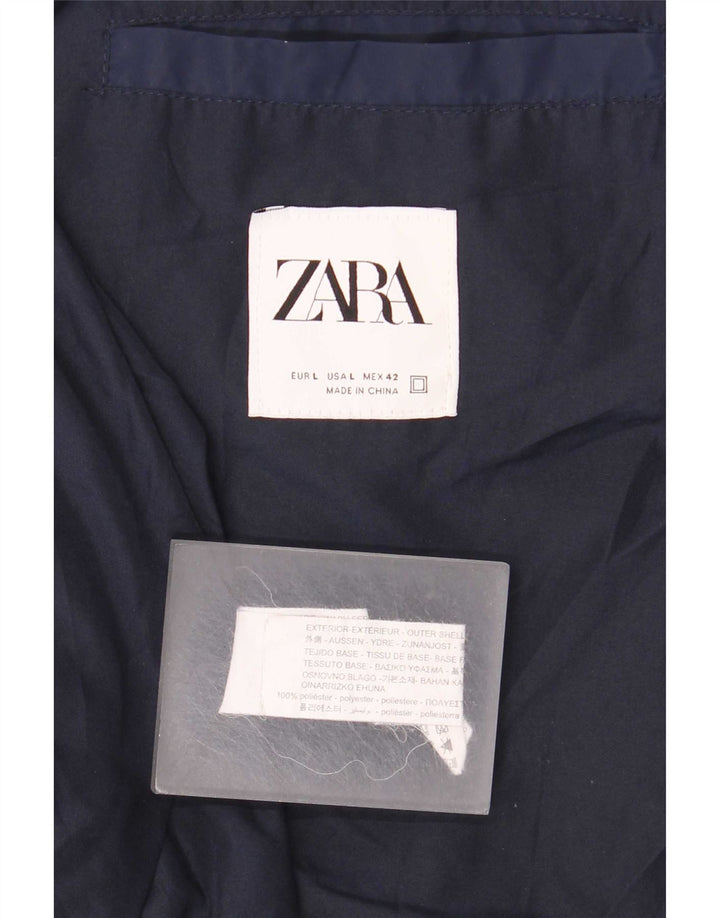 Zara muška bomber jakna UK 40 veliki tamnoplavi poliester