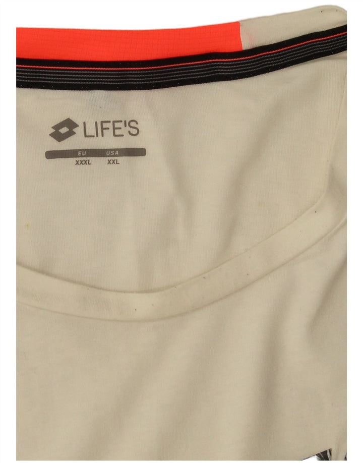 Lotto muški grafički prsluk 2XL bijeli pamuk