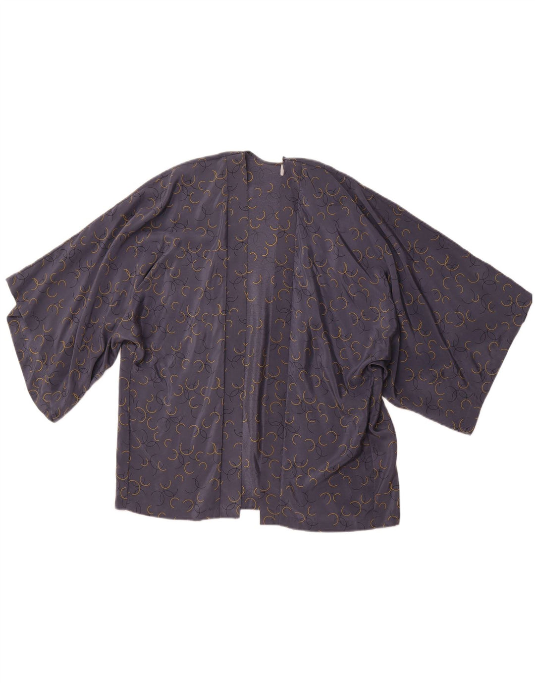 JIGSAW Ženski kardigan kratkih rukava UK 18 XL Siva geometrijska svila