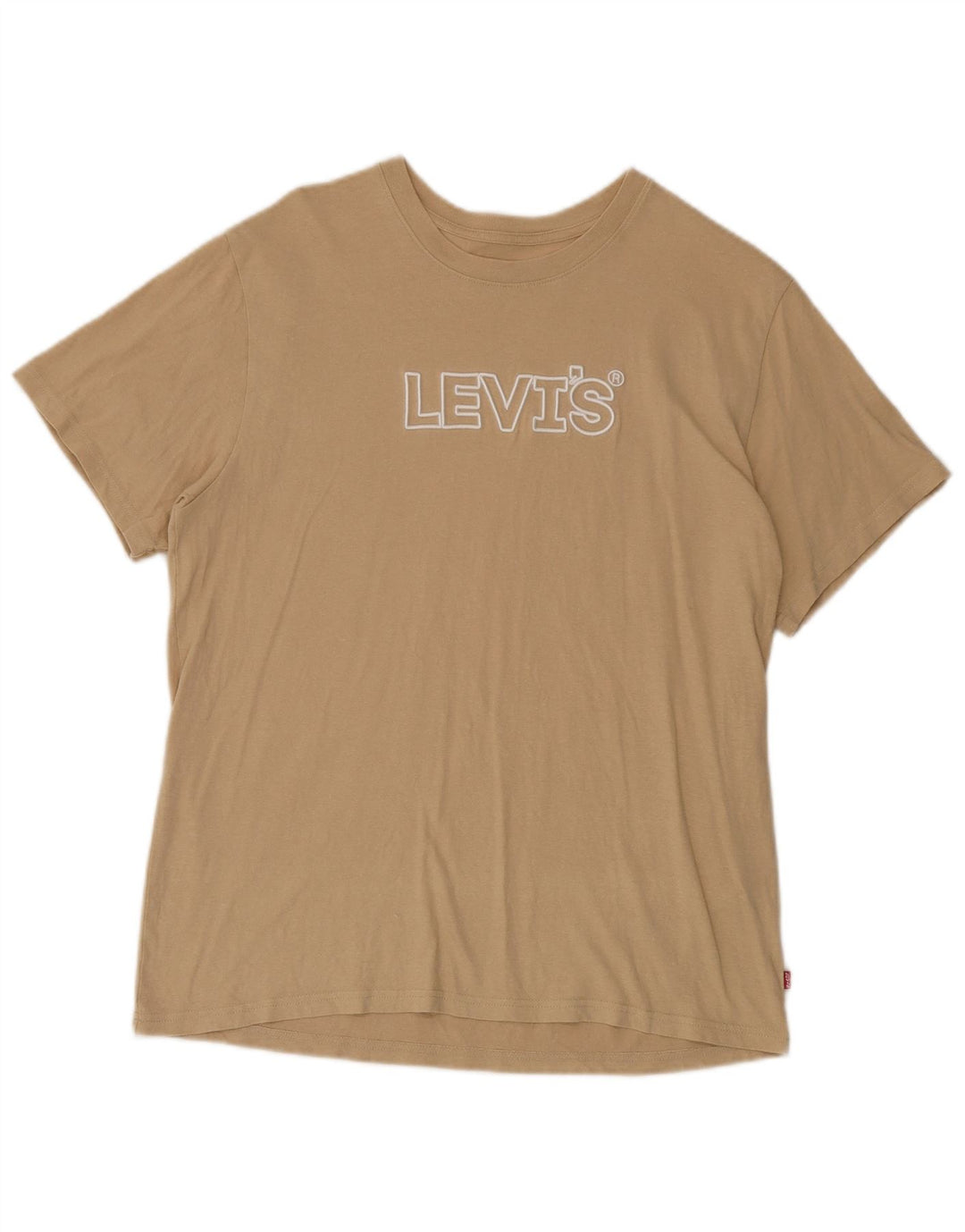 Levi's muška majica kratkih rukava opuštenog kroja srednje veličine, bež pamuk