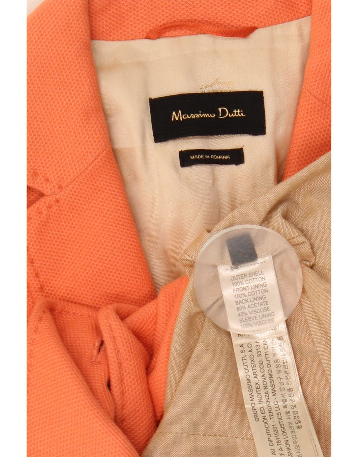 MASSIMO DUTTI Ženska jakna s 1 gumbom EU 38, mali narančasti pamuk