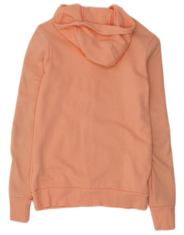 Adidas Girls Graphic Zip Hoodie Sweater 13-14 Years Pink Colourblock Cotton