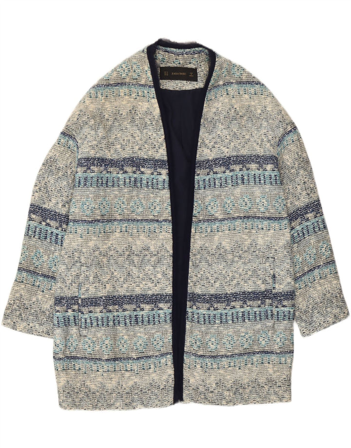 Zara ženski otvoreni kaput UK 12 srednje plave pruge