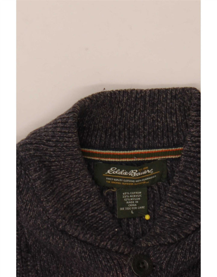 Eddie Bauer muški džemper s dugmadima i ovratnikom Veliki tamnoplavi pamuk s pjegama